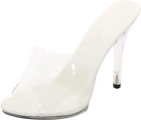 Womens Clear Heels Sandals Open Toe Slingback Slip On Summer Casual Dress Shoes Comfortable Transparent Sexy Stiletto Heel Slippers for Party Beach Daily Day
