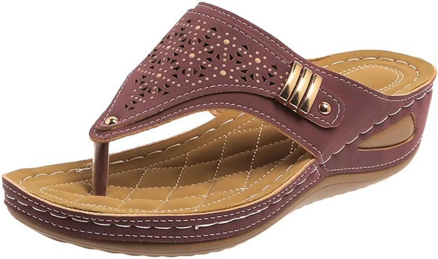 Womens Sandals Comfortable Dressy Arch Support Orthopedic Slippers Slip On Casual Summer Orthotic Thong Flip Flops
