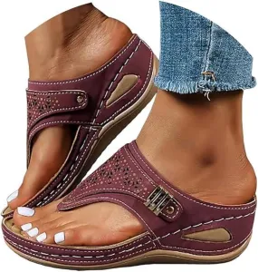 Womens Sandals Comfortable Dressy Arch Support Orthopedic Slippers Slip On Casual Summer Orthotic Thong Flip Flops