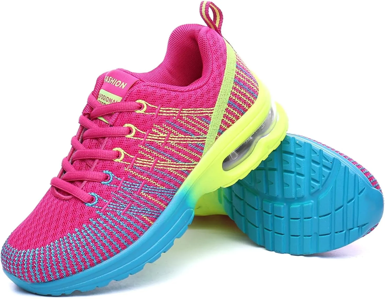 Womens Trainers Ladies Road Running Shoes Air Cushion Athletic Sneaker Lightweight Breathable Jogging Gym Tennis Sports Shoes Outdoor Walking Shoes
