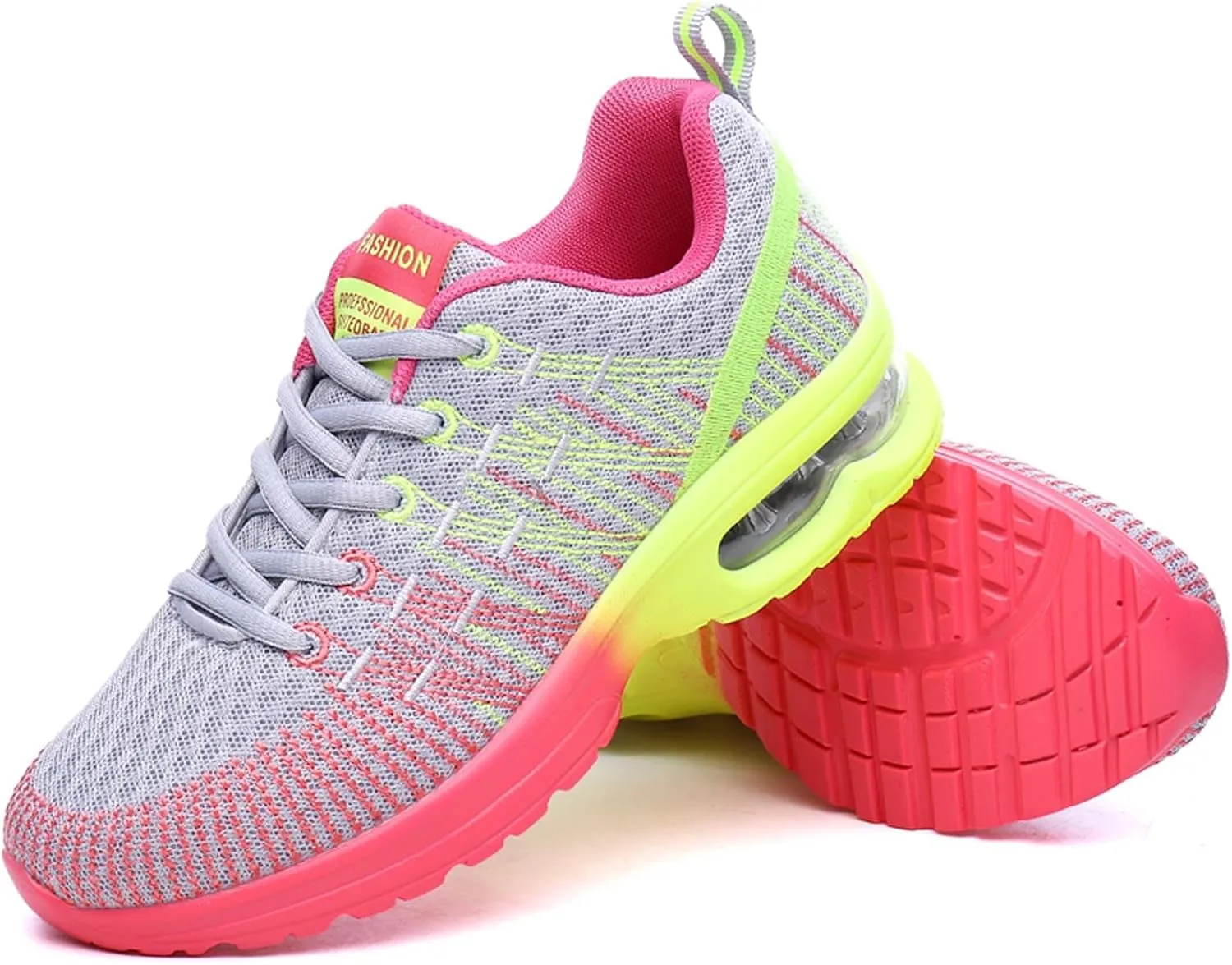 Womens Trainers Ladies Road Running Shoes Air Cushion Athletic Sneaker Lightweight Breathable Jogging Gym Tennis Sports Shoes Outdoor Walking Shoes